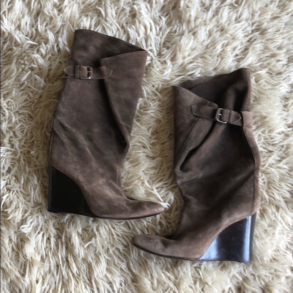 Balenciaga suede side buckle boots sz 41 or 11